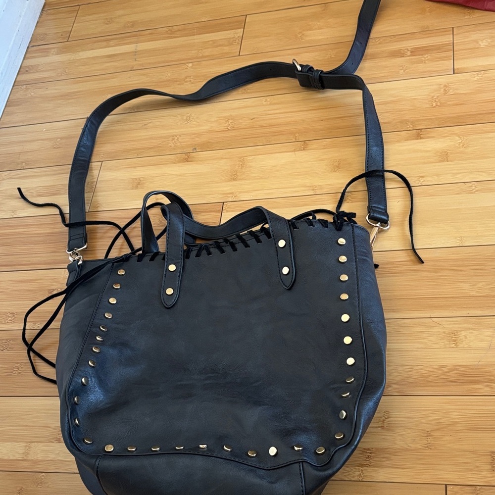 Mode Luxe Black Studded Women's Bag
